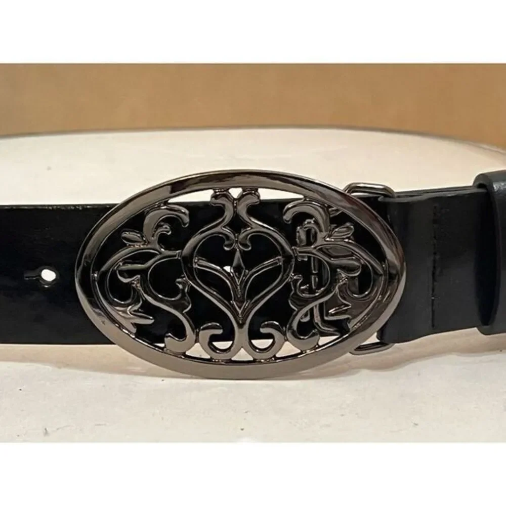 Steve MaddenWomen's‎ Black Belt Faux Leather Size M 40
